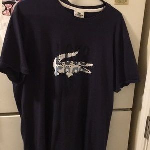 Lacoste navy blue size 7 tee